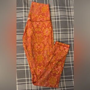 Paisley boho orange Leggings